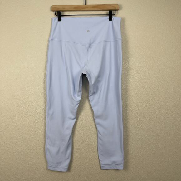 Lululemon Align High Rise Crop Leggings Pastel Blue 12 Yoga Workout Athleisure - Picture 6 of 14